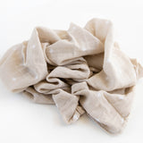 Cotton Muslin Swaddle- Taupe Cross